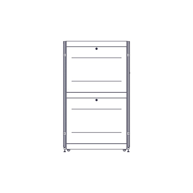 Systeme Electric mounting cabinet, Uniprom series, 42U-600/1200, 4pcs side panels, black