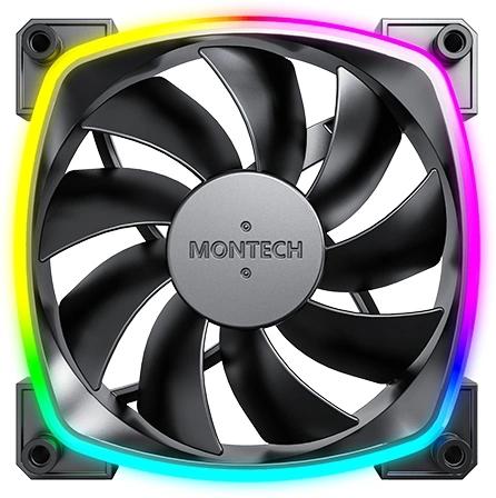 Вентилятор для корпуса Montech AX120 ARGB 120х120x25 черный 4-pin 27дБ (AX120 PWM BLACK) Ret [AX120 PWM BLACK]
