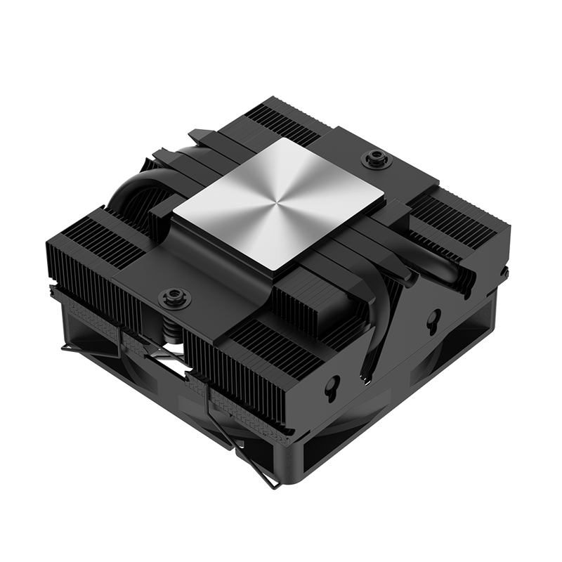 Кулер для процессора/ CPU Cooler SAMA U40 (130W, 4-pin PWM, 47mm, 4x6mm, 1x90mm, 38.18CFM, 34dBA, 2800RPM, S: 1851/1700/1200/115X, AM5/AM4, black)