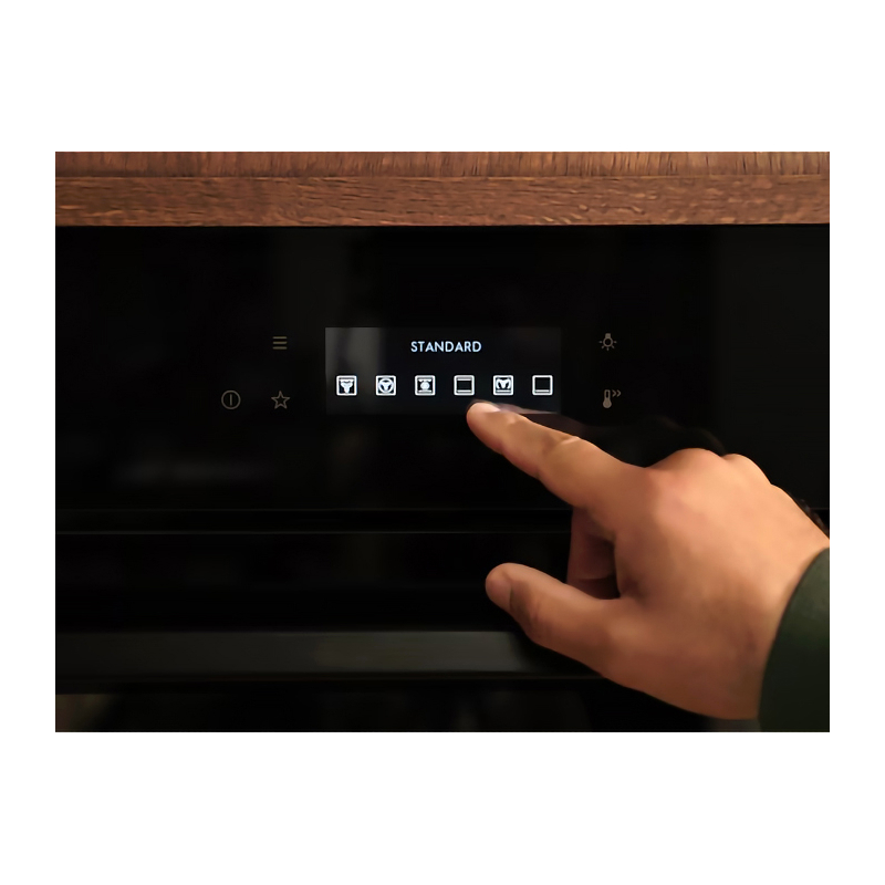 Встраиваемый духовой шкаф ELECTROLUX/ электрический с конвекцией, объем 72 л, 99 автоматических программ,очистка гидролизная, 3 стекла в дверце, направляющие проволочные + телескопические (1 уровень)