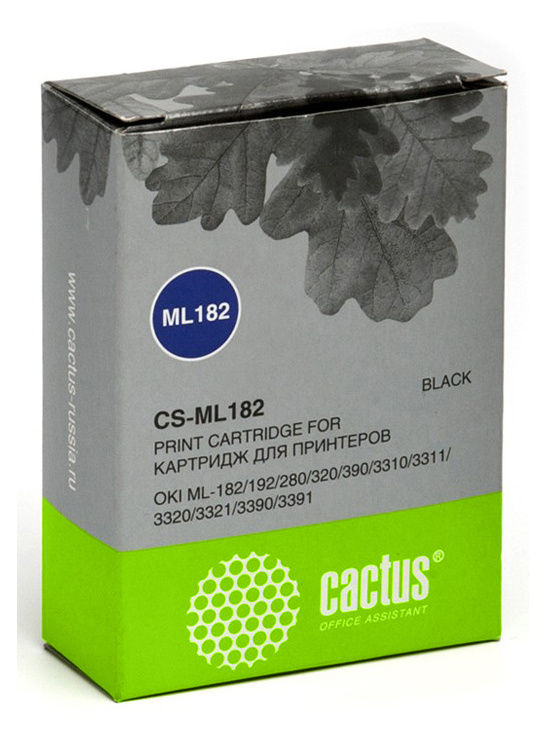 CACTUS ML182  Картридж матричный (CS-ML182) для OKI ML-182/192/280/320/390/3310/3311/3320/3321/3390/3391, ресурс 2 000 000 зн.black