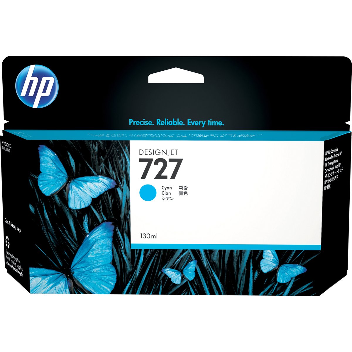 Картридж HP 727 Cyan для Designjet T920/T930/T930PS/T1500/T1530/T1530PS/T2500/T2530/T2530PS 130-ml ( B3P19A )