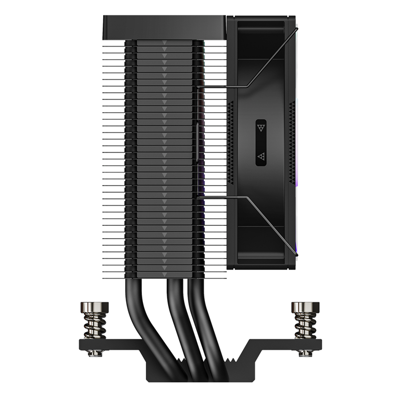 Кулер для процессора/ CPU Cooler PCCooler R300 ARGB BK (150W, 4-pin PWM, 133mm, Al/Cu, 3x6mm, ARGB, 1x92mm, 40.94CFM, 30dBA, 2200RPM, S: 1851/1700/1200/115X, AM5/AM4, black)