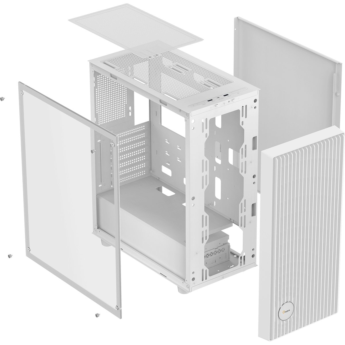 Корпус ПК без блока питания/ Case Ocypus Gamma C70 WH ARGB, Midi-Tower, TG, 4x120mm ARGB, 1xUSB-A 3.0 + 1xUSB 2.0, ATX, mATX, mITX White