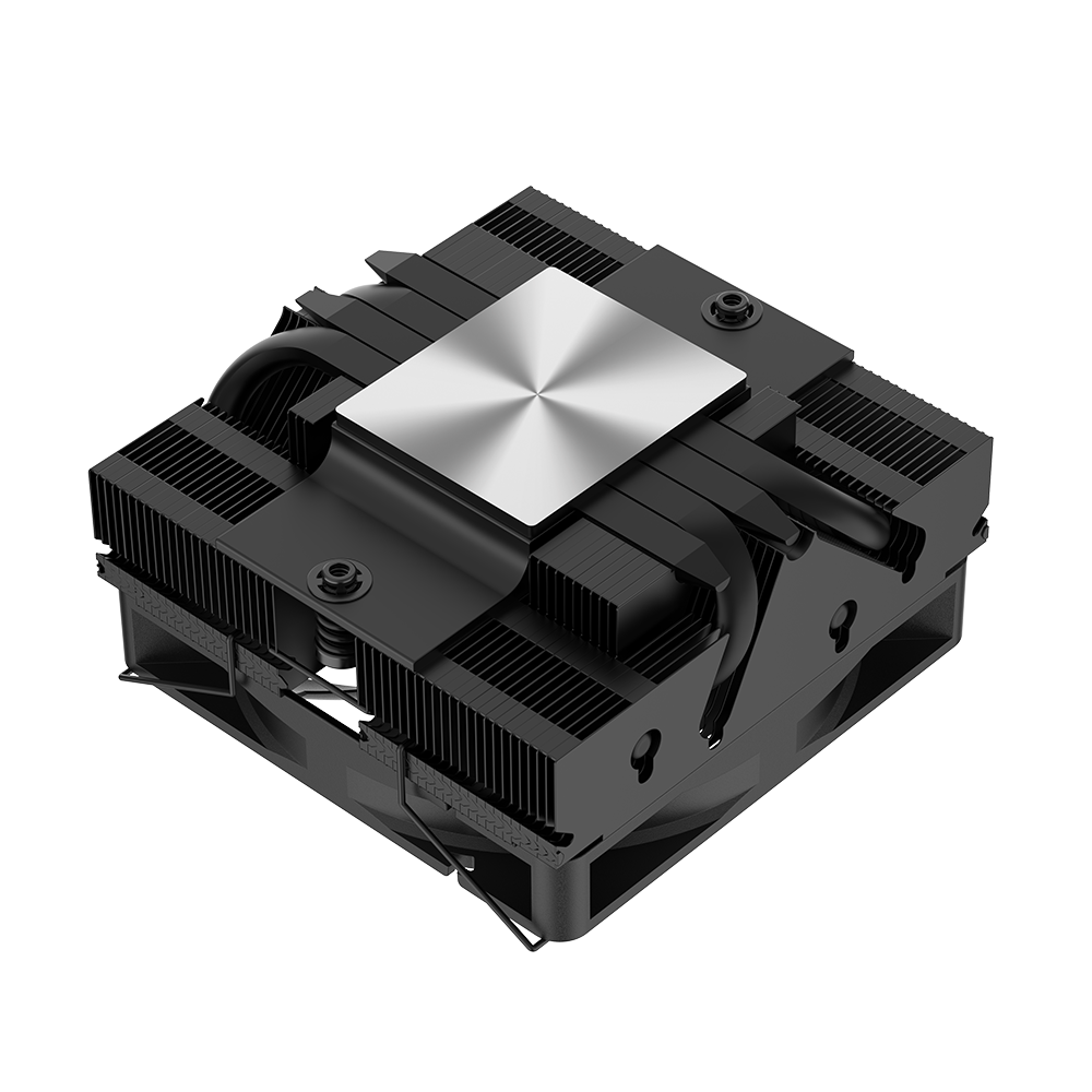 Кулер для процессора/ CPU Cooler SAMA U40 (130W, 4-pin PWM, 47mm, 4x6mm, 1x90mm, 38.18CFM, 34dBA, 2800RPM, S: 1851/1700/1200/115X, AM5/AM4, black)