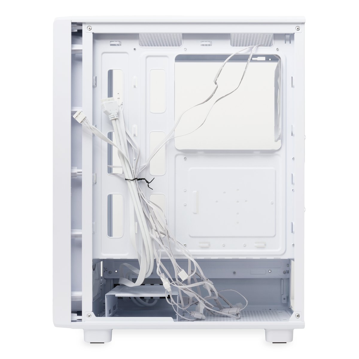 Корпус без блока питания/ Case HSPD M510, Mesh Mid Tower, White, TG, 0.5 SPCC, 4x120mm ARGB (Orbis F1) ATX, mATX, mITX 180/280/160mm 1x2.5", 1x3.5", 7xPCI 2xUSB-A 3.0 517x277x418mm