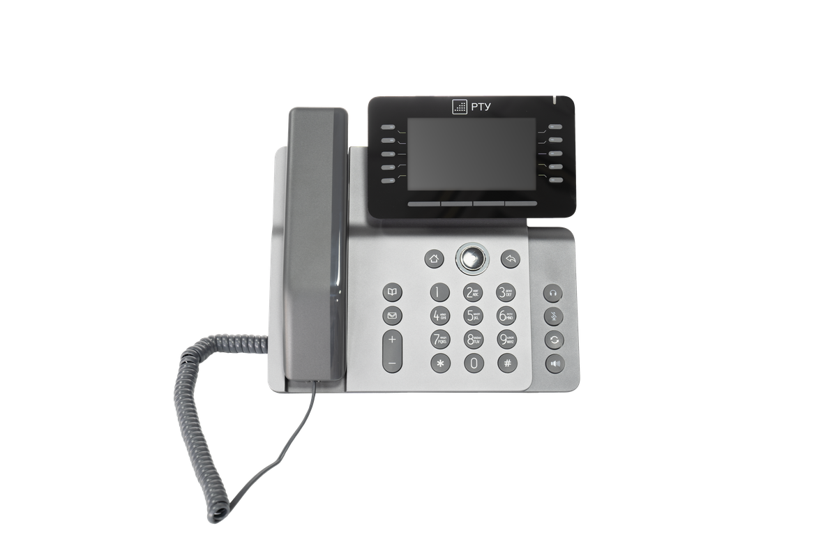 Телефон SIP Сател T25P-RU, 20 линий, 2×GbE, 4.3″ дисплей, PoE, 45 DSS