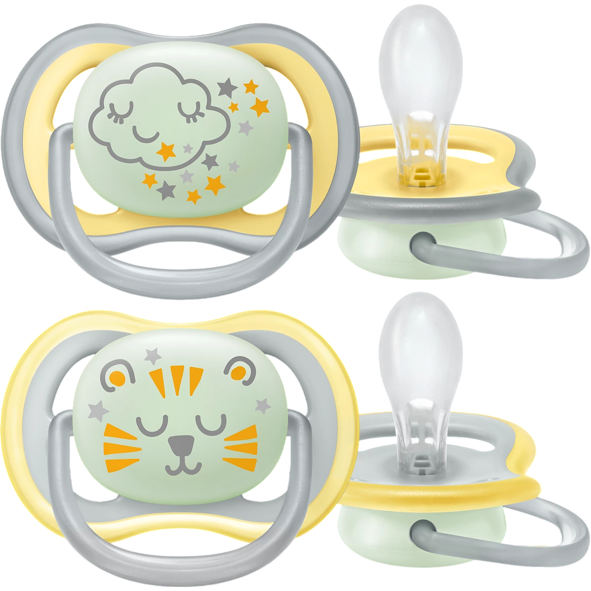 Пустышка Philips/ Пустышка для мальчиков Philips Avent ultra air night SCF376/01, с футляром для хранения и стерилизации, 2 шт, 18+ мес