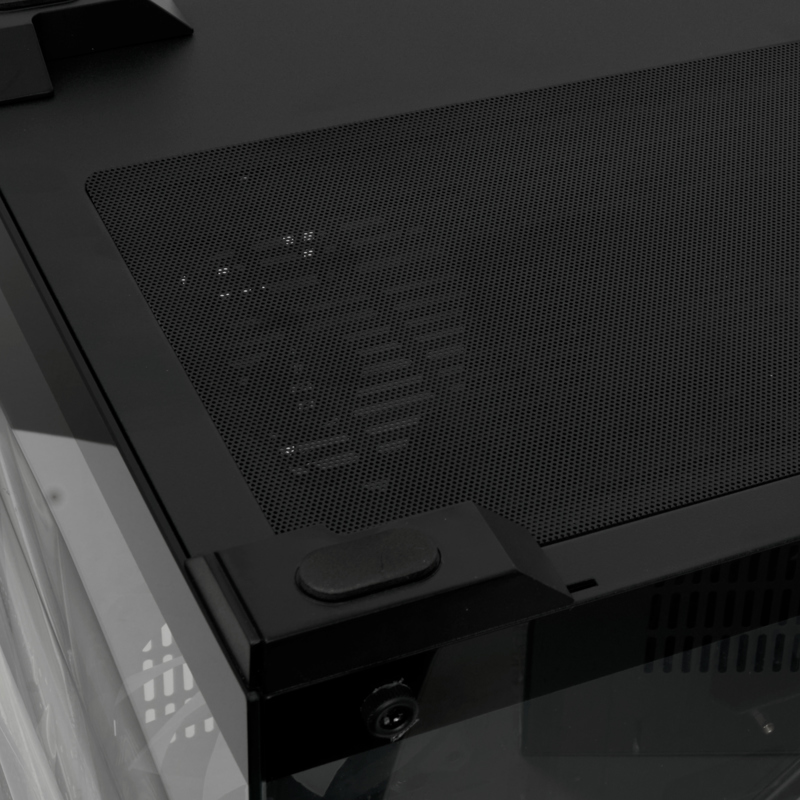 Корпус без блока питания/ Case HSPD F330, Panoramic Mini-tower, Black, TG, 0.5 SPCC, 3x120mm ARGB (FN027) mATX, mITX 160/400/200mm 1x2.5", 2x3.5", 4xPCI 1xUSB-C 3.0, 2xUSB-A1.0 428x280x375mm