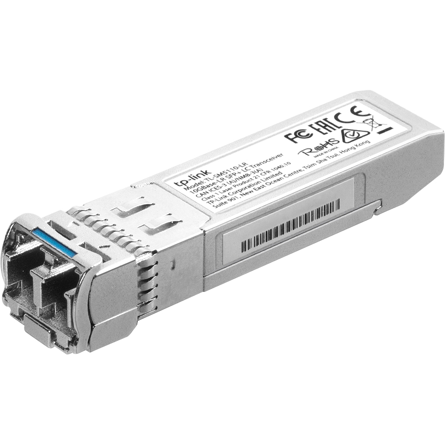 TP-Link 10Gbase-LR SFP+ LC Transceiver. SPEC: 1310 nm Single-mode, LC Duplex Connector, Up to 10 km Distance (SM5110-LR)