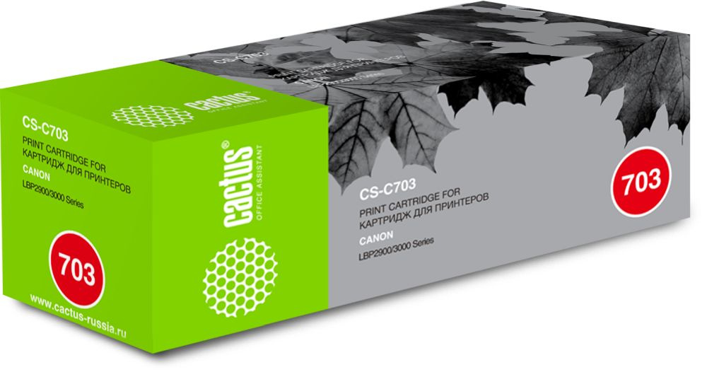 -/ Картридж лазерный Cactus CS-C703 703 черный (2000стр.) для Canon LBP2900/3000Series