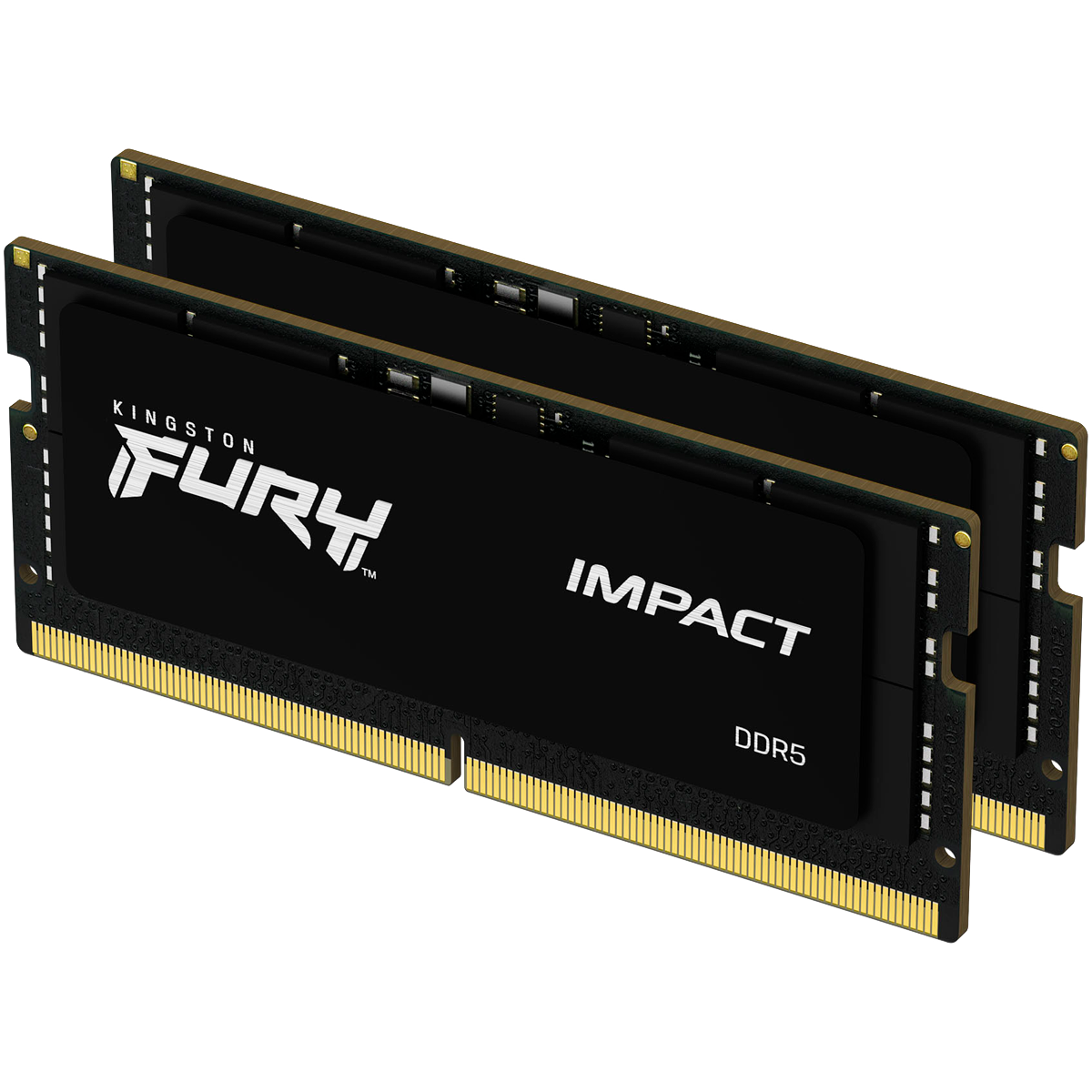 Модуль памяти Kingston 32GB  DDR5 4800 SODIMM  FURY Impact PnP Gaming Memory KF548S38IBK2-32 Non-ECC, CL38 , 1.1V, (Kit of 2) 1RX8 38-38-38 262-pin 16Gbit, RTL