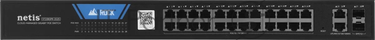 Коммутатор Netis ST228GPR-2G2S, 24×1 Гбит/с PoE+ + 2×1 Гбит/с + 2×1 Гбит/с SFP, настраиваемый