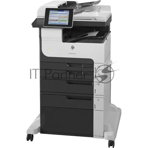 МФУ лазерное HP LaserJet Enterprise MFP M725f, лазерный принтер/сканер/копир/факс A3, 40ppm, 1200dpi, 1024Mb, 320Gb HDD, 5 trays 100+250+250+500+500, Cabinet, ADF100, Duplex, USB/LAN/FIH, Color LCD20i, 1y warr, repl. Q7830A M5035x, Q7831A M5035xs)