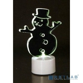 Фигура светодиодная на подставке "Снеговик в шляпе 2D", RGB