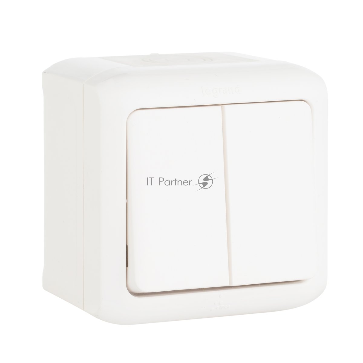 Legrand 782301 Quteo Переключатель двухклавишный наружный IP44 белый 10А (782301)