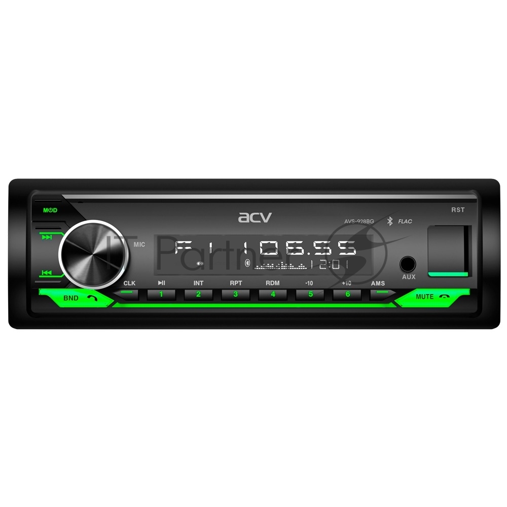 Автомагнитола ACV AVS-928BG, 1 DIN, Bluetooth, USB Type-A, AUX