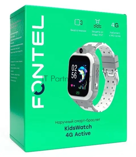 Детские умные часы FONTEL KidsWatch 4G active, серый