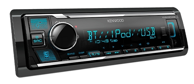 Автомагнитола Kenwood KMM-BT408, 1 DIN, Bluetooth, USB Type-A, AUX, съёмная панель