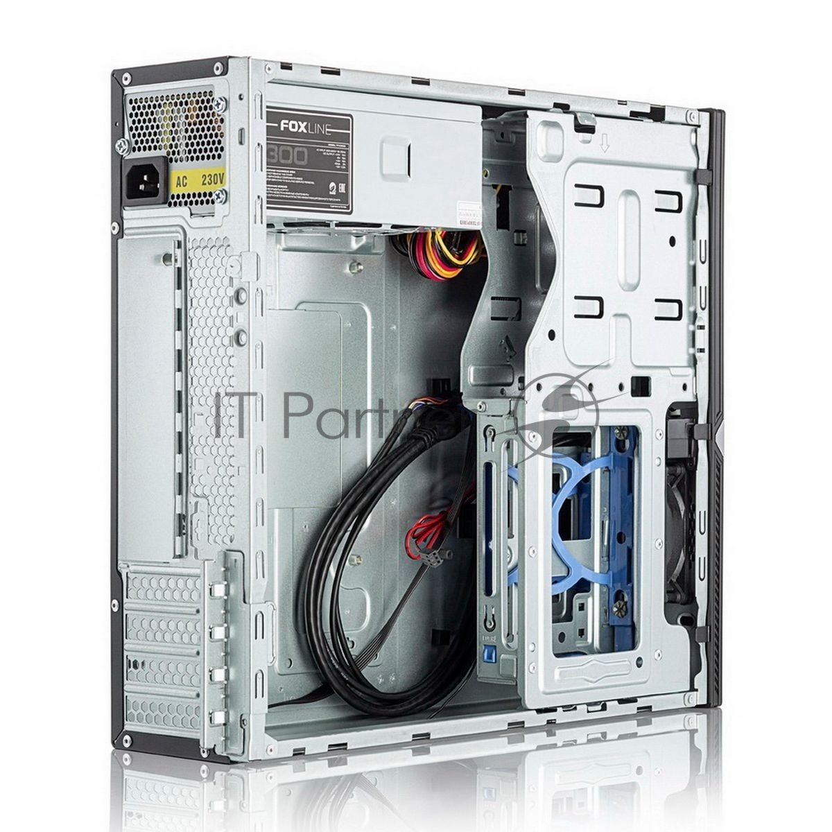Компьютерный корпус Foxline FL-203-GT-300 mATX case black, w/PSU TFX 300W 80+ bronze, w/2xUSB 2.0+2xUSB 3.0, w/pwr cord, w/8см FAN