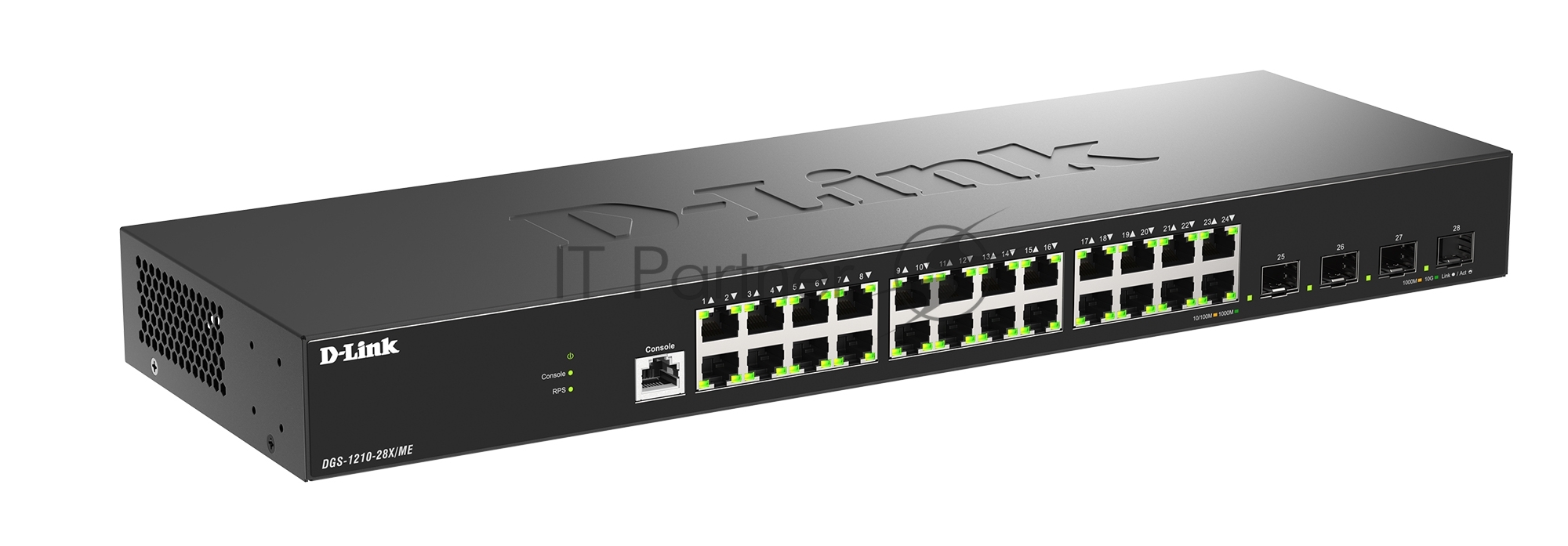 Коммутатор D-Link DGS-1210-28X/ME/C1A, 24×1 Гбит/с + 4×10 Гбит/с SFP+, управляемый