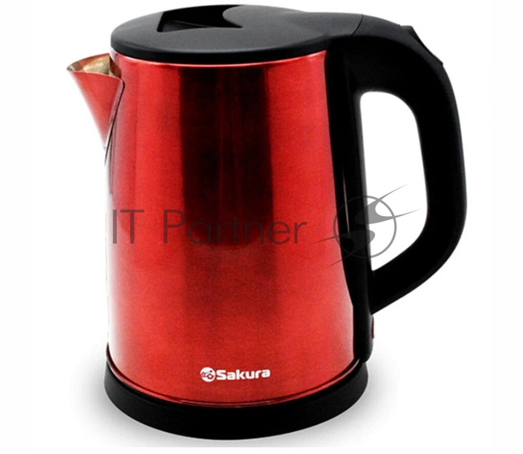 Чайник электрический Sakura SA-2149BR 2 л, красн метал+черн д