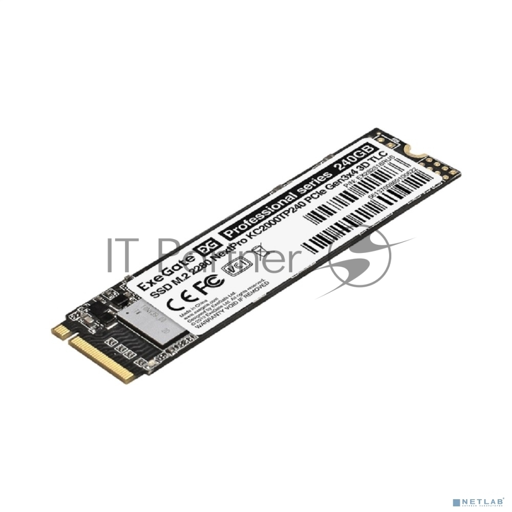 Твердотельный накопитель SSD M.2 240 Gb ExeGate NextPro Read 1500Mb/s Write 1100Mb/s 3D TLC EX282318RUS