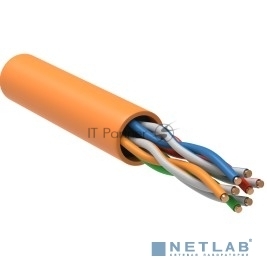 Кабель связи витая пара ITK U/UTP, кат.5E 4x2х24AWG solid, LSZH, 305м, оранжевый ITK Кабель связи витая пара U/UTP, кат.5E 4x2х24AWG solid, LSZH, 305м, оранжевый