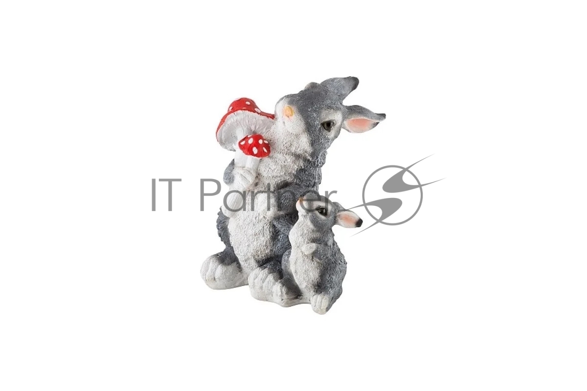 Фигурка садовая PARK "Зайцы с грибами" H-27см (169370)