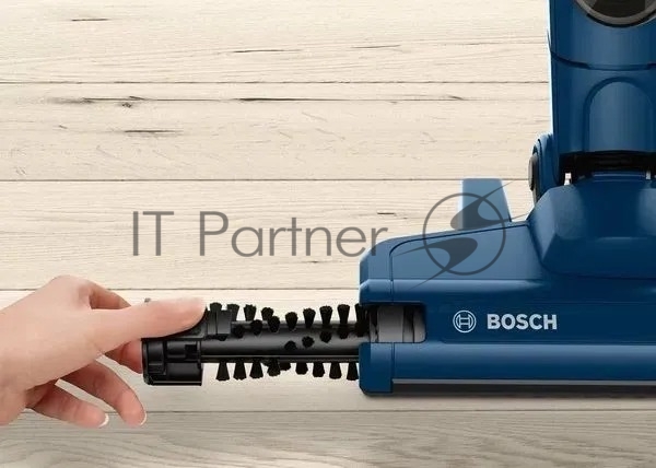 Пылесос вертикальный Bosch BBHF216 синий, питание от аккумулятора, 14.4 Вт, уборка сухая, пылесборник 0,4 л
