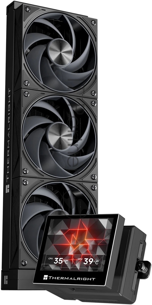 Система водяного охлаждения Thermalright Stream Vision 360 Soc-AM5/AM4/1200/1700/1851 черный 4-pin 28.1dB Al LCD Ret (S-VISION-360-BL)