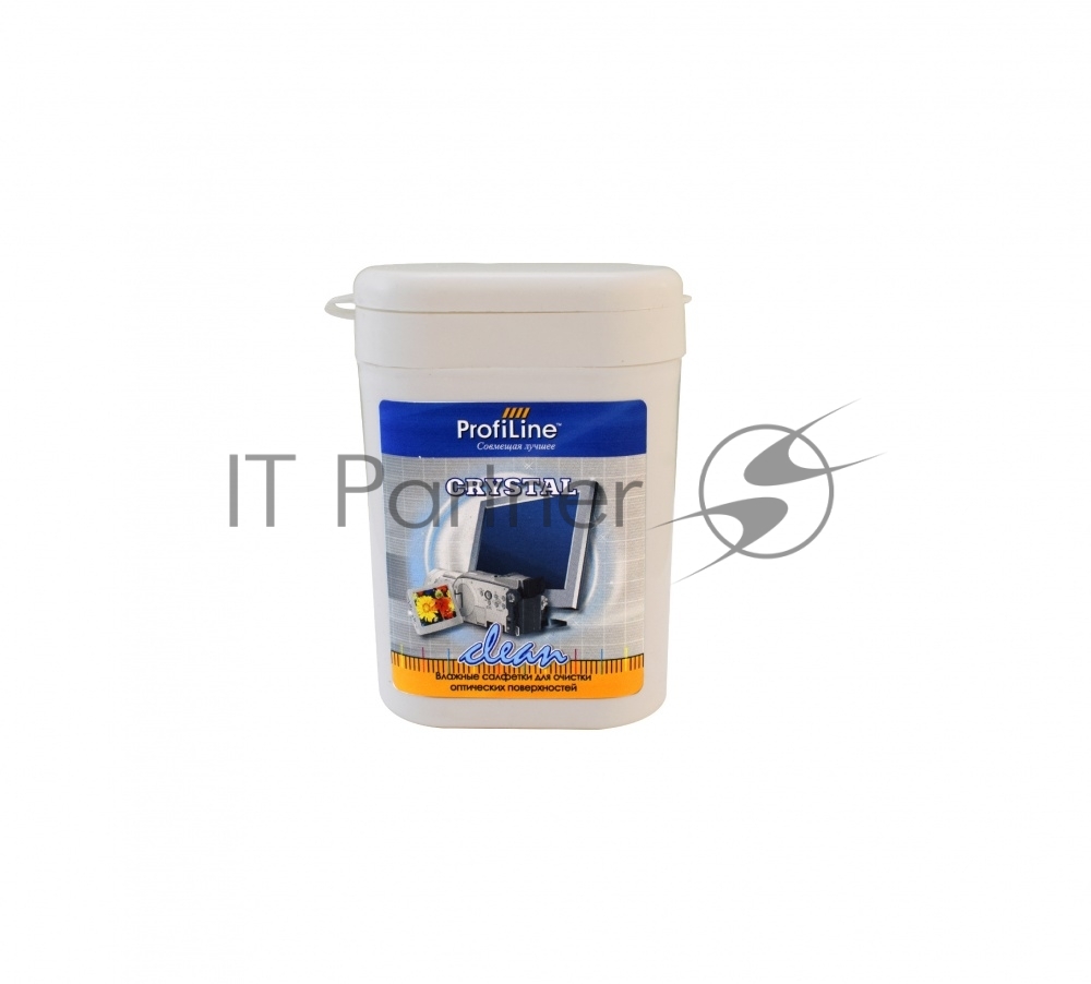 Влажные салфетки для LCD/TFT мониторов ProfiLine ""Crystal Clean"", 100 шт.
