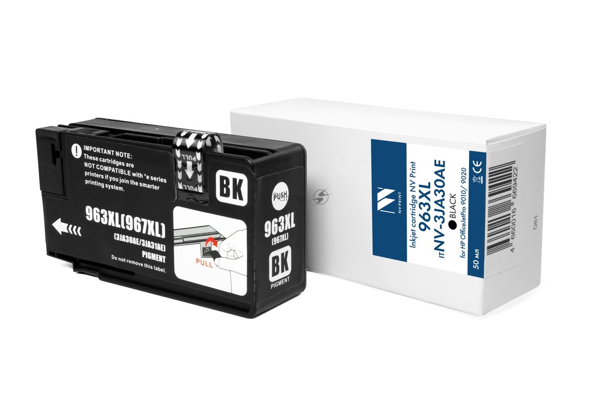 Картридж струйный NVPrint 963XL (NV-3JA30AE) Black для HP OfficeJetPro 9010/9020 (26 мл) совместимый