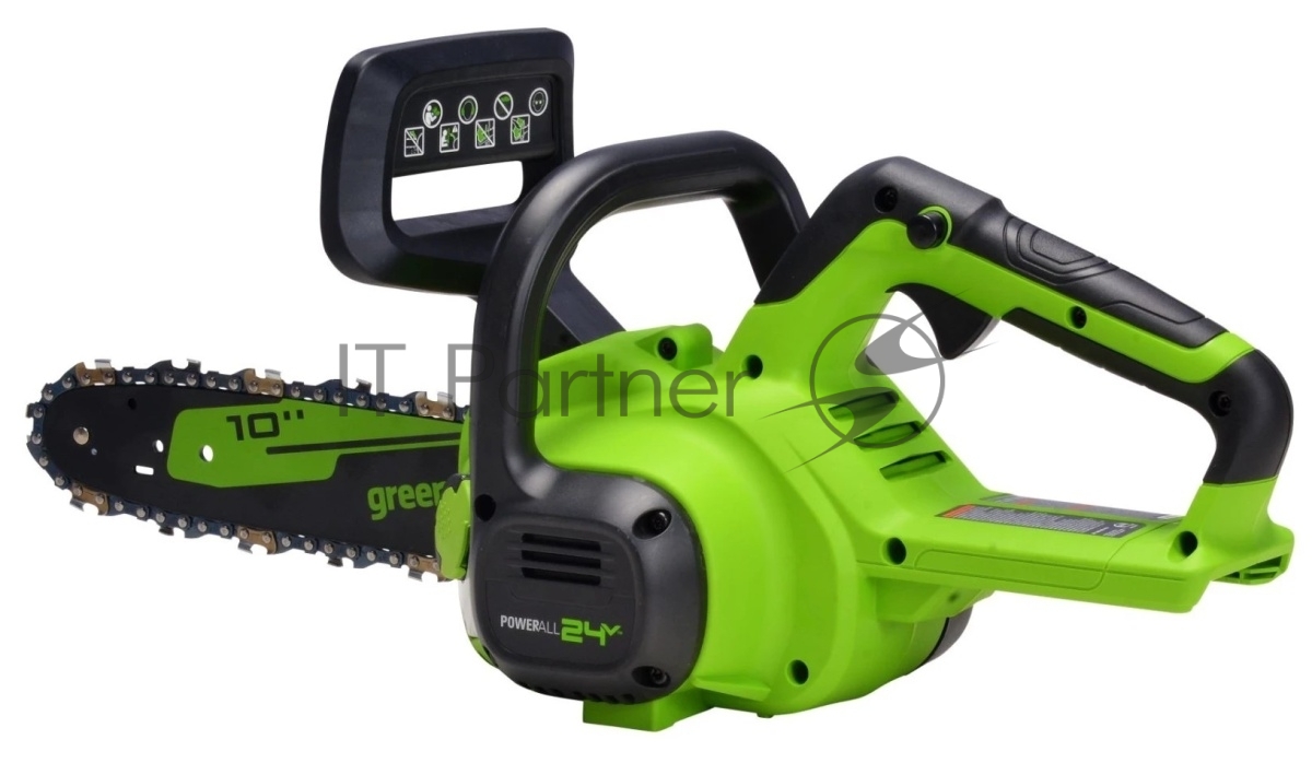 Цепная пила Greenworks G24CS25 аккум. 600Вт 0.8л.с. дл.шины:10" (25cm) 1аккум. 8Ач ЗУ (2007707UH)