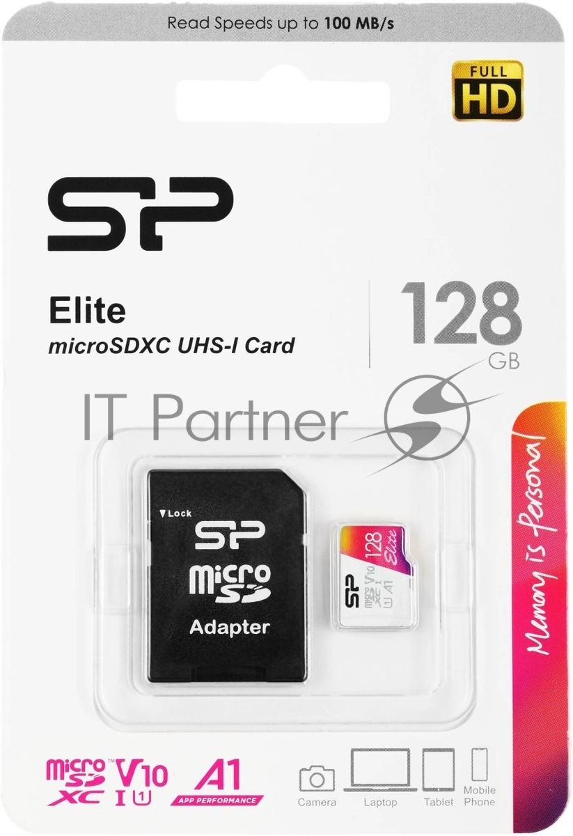 Карта памяти Silicon Power SP128GBSTXBV1V20SP, 128 ГБ, microSDXC