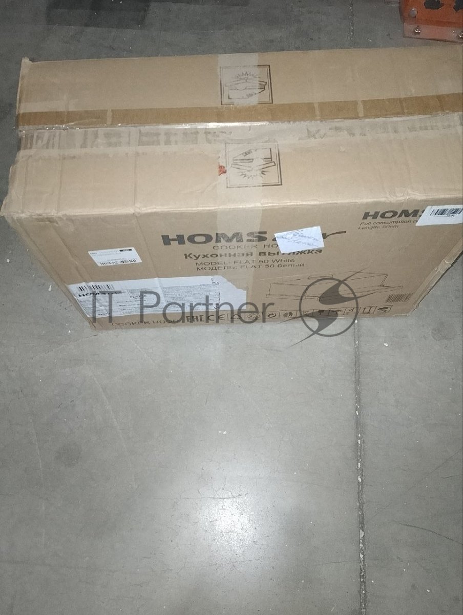 (Поврежденная упаковка) Кухонная вытяжка HOMSair FLAT 50 белый