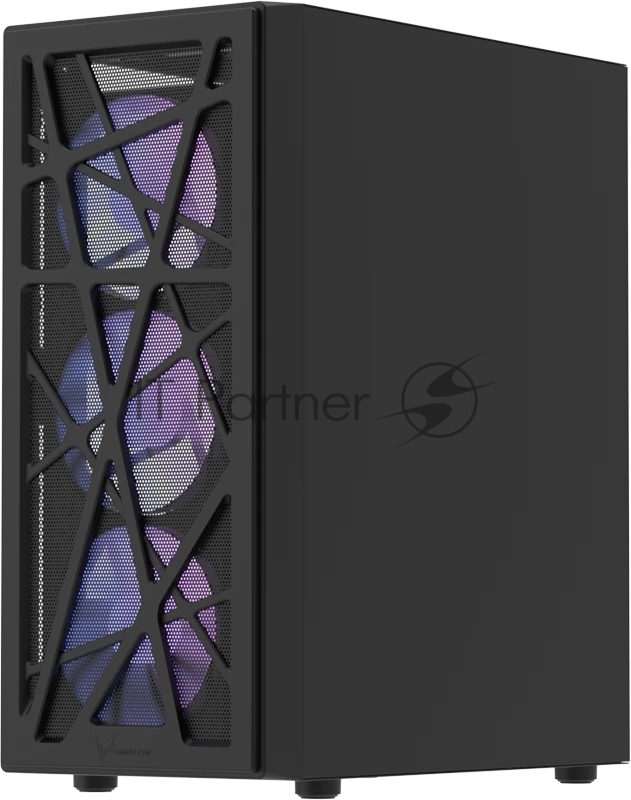 Корпус Formula Mana AR V2 Black, Midi-Tower, чёрный, 3 x 120 мм