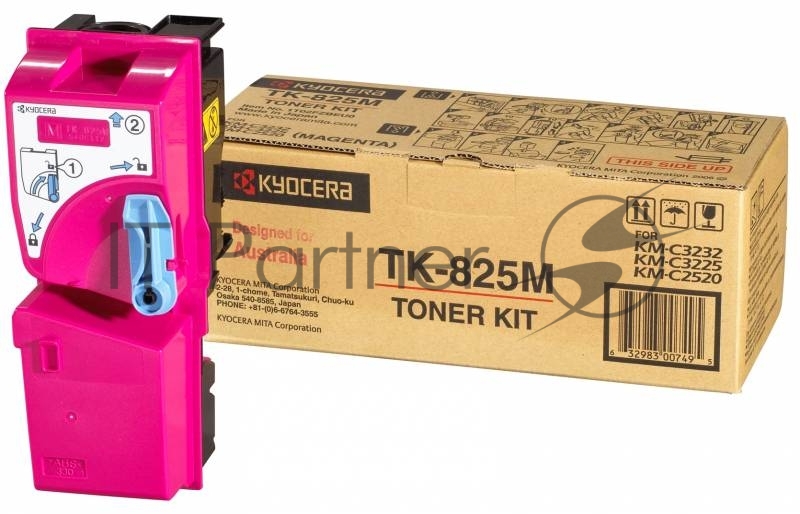 Картридж лазерный Kyocera TK-825M (1T02FZBEU0) пурпурный для KM-C2520/C2525E/C3225/C3232/3232E/C4035E 7000 стр.