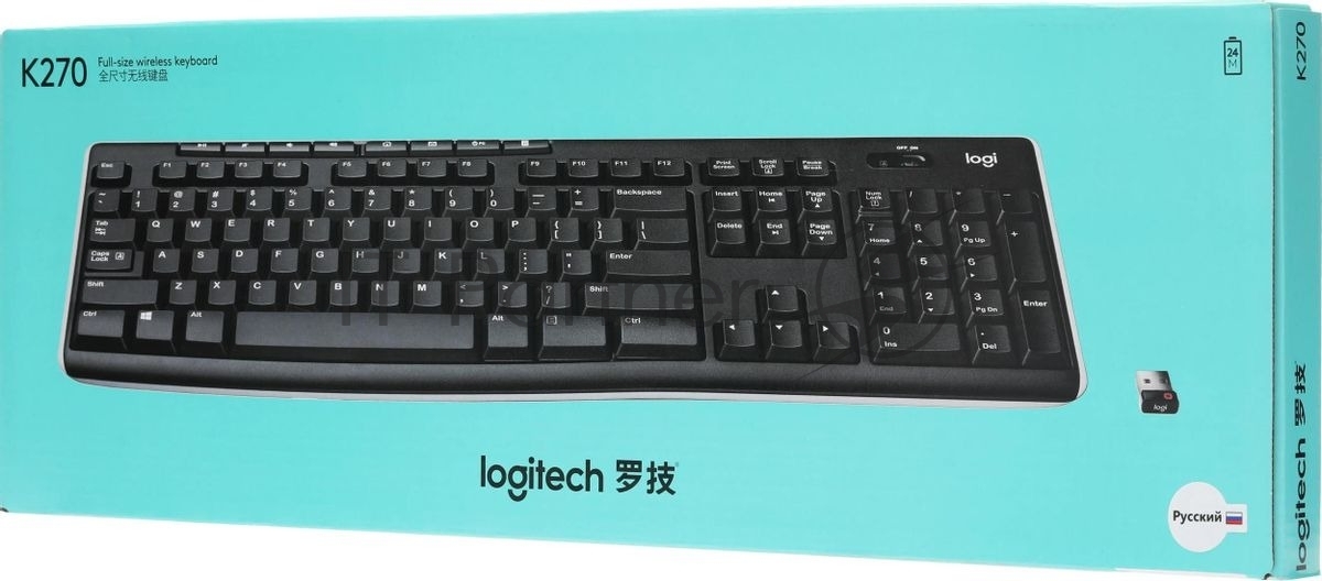 Клавиатура беспроводная Logitech Keyboard K270 Wireless 920-003757/920-003058