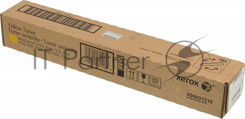 006R01518 - Тонер-картридж, Xerox, 006R01518 (жёлтый), Для Xerox WorkCentre 7525/7530/7535/7545/7556/7830/7835/7845/7855/7970, 15 000 страниц (А4)