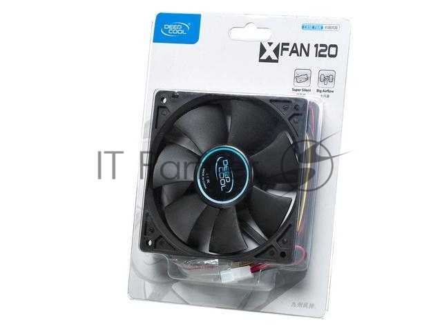 Вентилятор для корпуса DEEPCOOL XFAN 120 черный, 120 мм, 1300 об/мин, 23.7 дБ, 3 pin