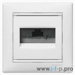 VALENA Розетка компьютерная RJ45 категория 5Е UTP с захватами белый
