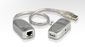 Кабель удлинитель USB 1.1 AM/AF Aten UCE60-AT до 60 м.(через RJ45, по витой паре. Без патч-корда в комплекте), питание от шины