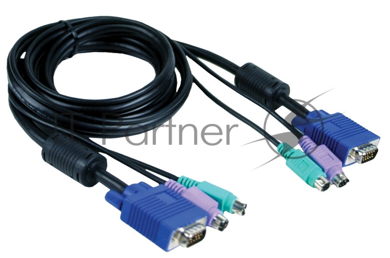 Переключатель D-Link DKVM-CB Кабель KVM длиной 1,8 м с разъемами PS2