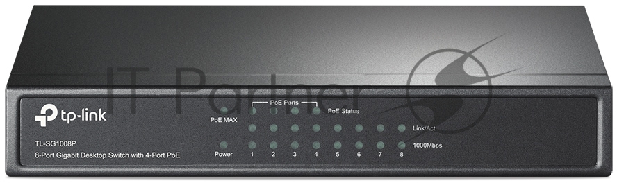 Коммутатор TP-Link SMB TL-SG1008P Коммутатор 8-port Gigabit Switch с 4 портами РоЕ