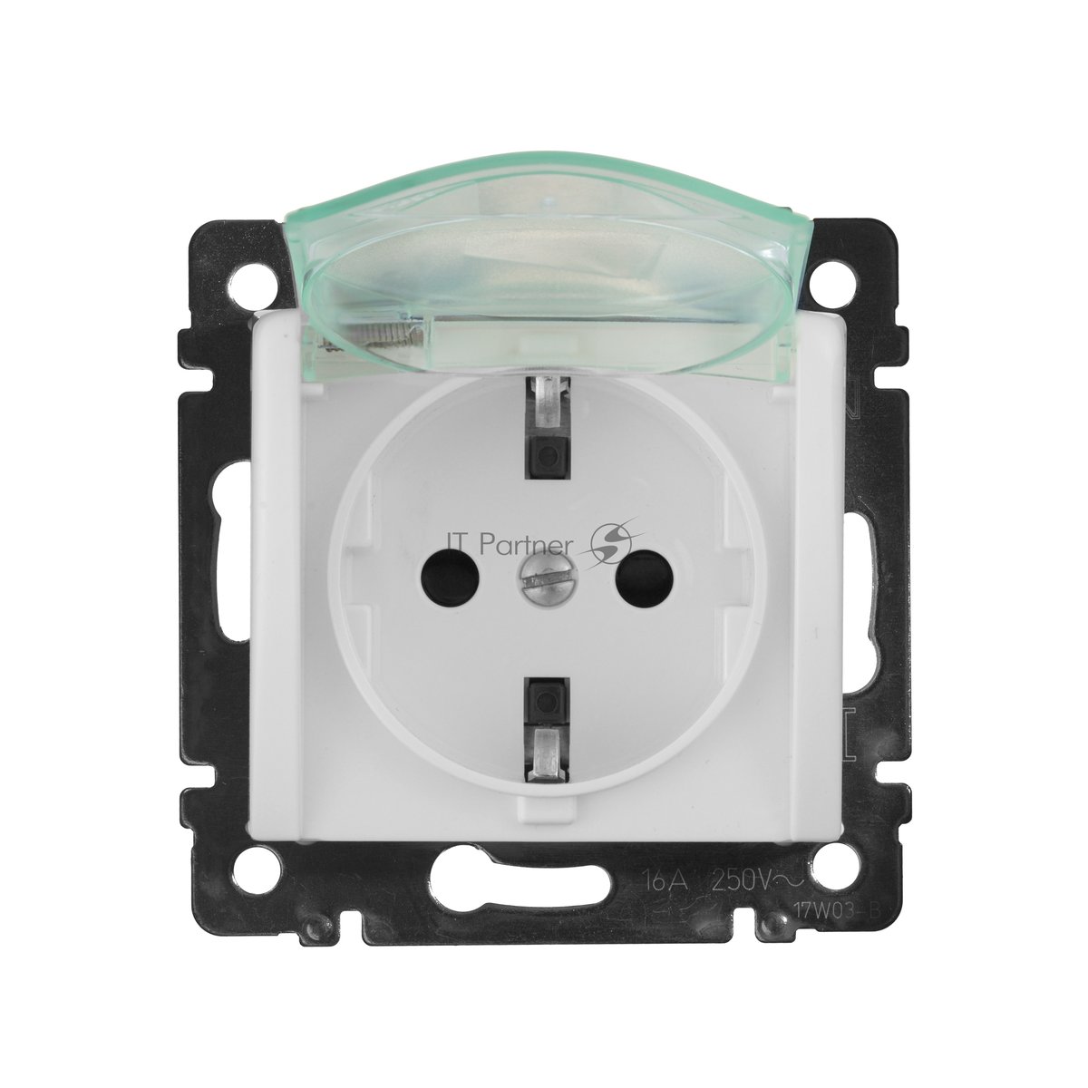Розетка Legrand Valena 774220 влагозащищенная IP44 с заземлением с крышкой и защитными шторками (белая)