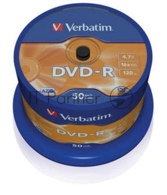 Диски DVD-R Verbatim 43548, 4.7ГБ, 16x, 50шт