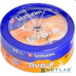 Диск DVD-R Verbatim 43730, 4.7GB, 16x, 25 шт