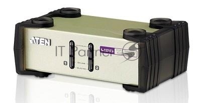 Переключатель ATEN KVM Switch CS82U-AT KVM-переключатель, VGA/SVGA+KBD+MOUSE, 1> 2 блока/порта/port PS2/USB, с KVM-шнурами PS2/USB 2х1.2м