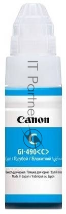 Чернила Canon GI-490C 0664C001 голубой (70 мл) для Canon Pixma G1400/2400/3400